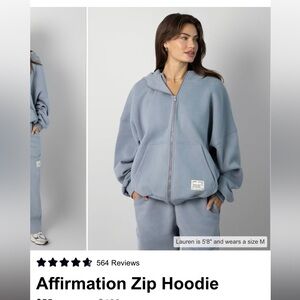 Comfrt Affirmation Zip Hoodie Slate Large